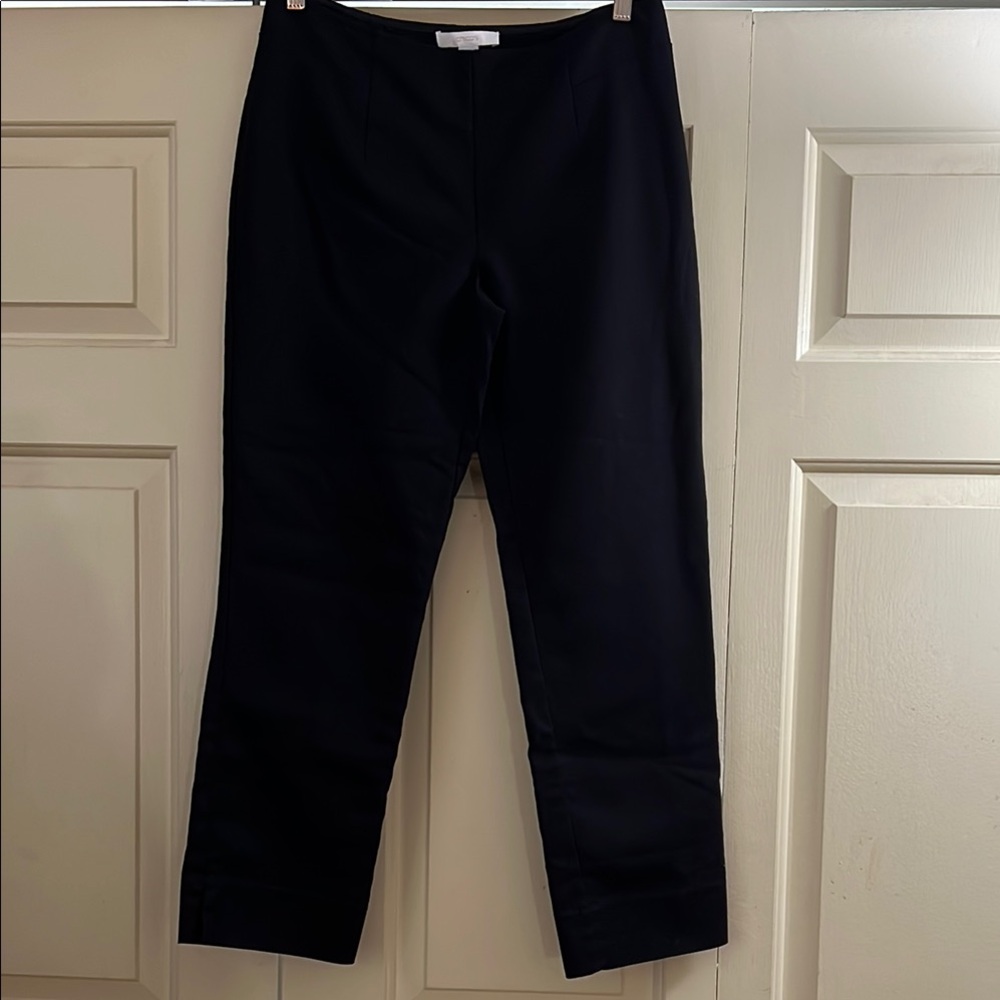 Chico's Black Ankle Pants w/Slit Crisp Cotton w/ 3% Elastane for comfortable fit
